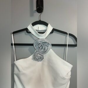 ZARA RHINESTONE FLOWER BODYSUIT